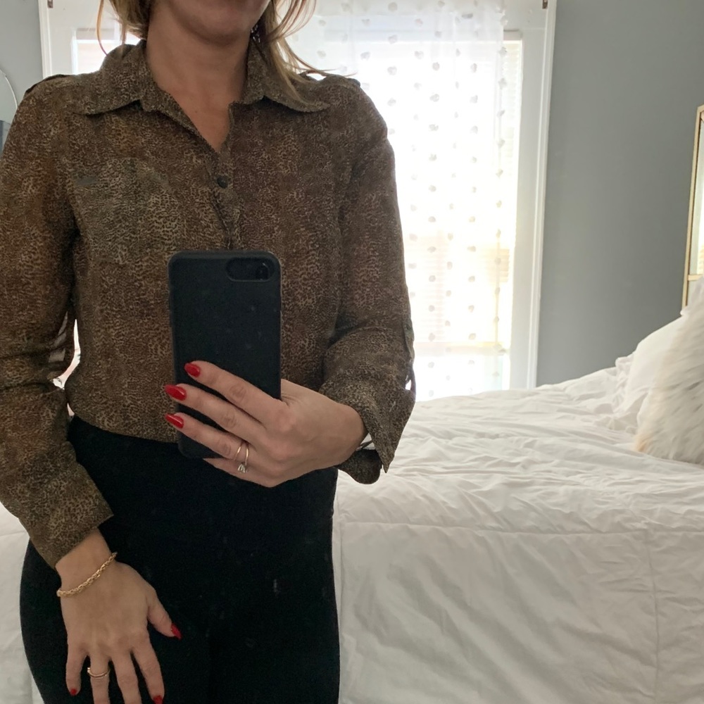 Guess leopard blouse